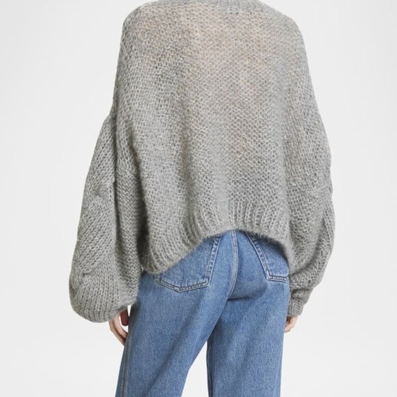 Anagram Knit Sweater with Knitted Sleeves - Picture 3 of 12